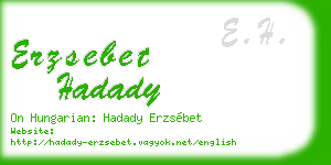 erzsebet hadady business card