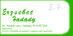 erzsebet hadady business card